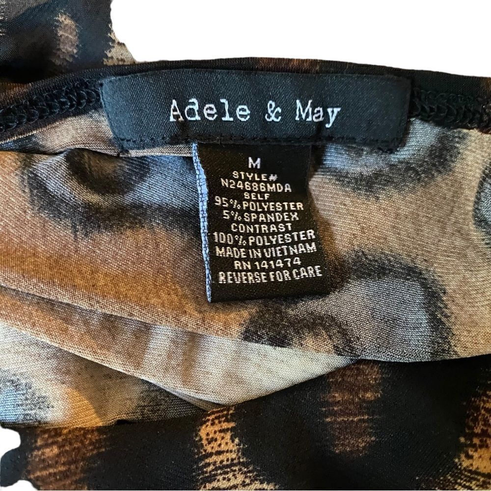 Adele & May Animal Print Blouse Size Medium - Picture 5 of 5